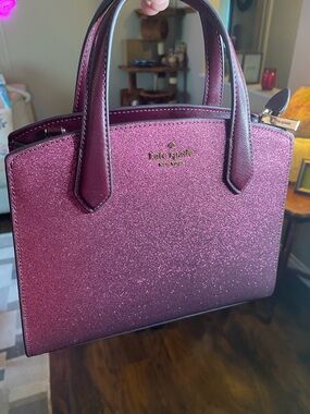 kate spade Glitter Satchel in Magenta